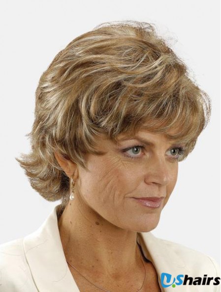 Short Monofilament Blonde 8 inch Synthetic Wigs