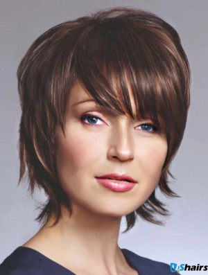 Bob Style Wigs Straight Synthetic 8" Capless Wigs