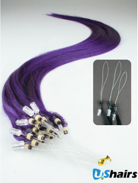 Natural Black Straight Micro Loop Ring Hair Extensions