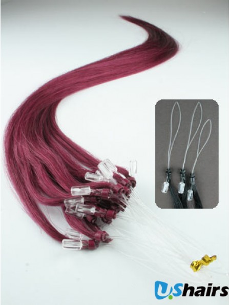 Suitable Red Straight Micro Loop Ring Hair Extensions