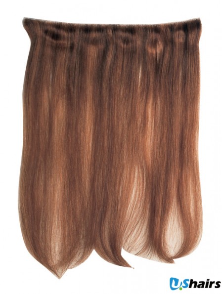 Straight Remy Human Hair Auburn Comfortable Weft Extensions