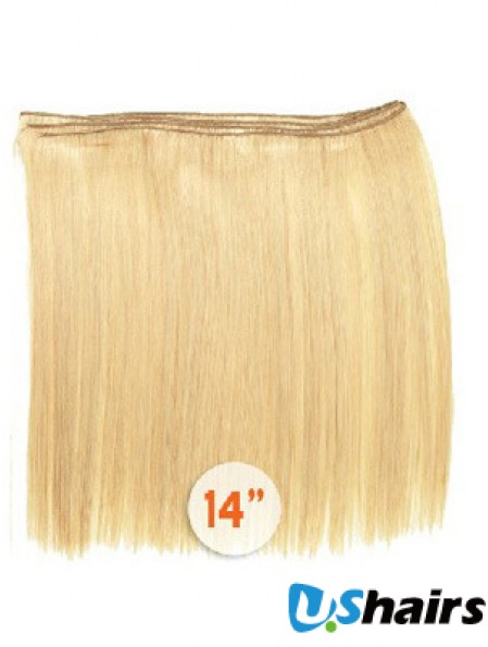 Straight Remy Human Hair Blonde Style Weft Extensions