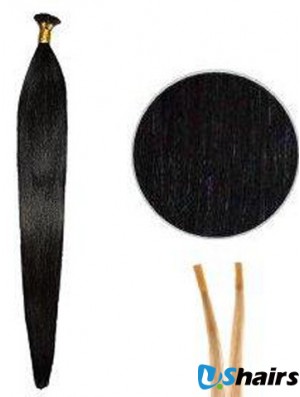 Black Straight Stick/I Tip Hair Extensions