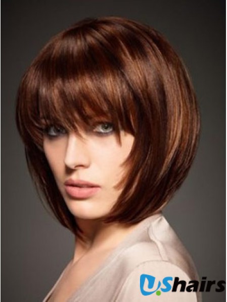 Human Hair Straight Style Chin Length Bobs Cut