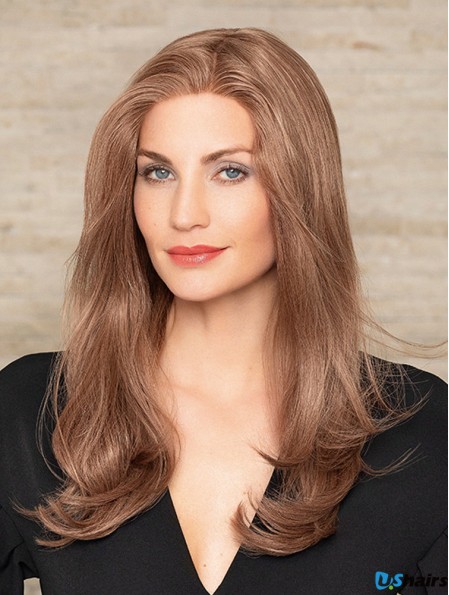 Auburn Long 18 inch Without Bangs Durable Human Hair Wigs