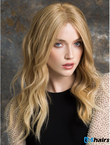 Long Lace Front Wigs Blonde Color Wavy Style