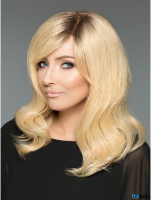 16 inch Shoulder Length 100% Hand-tied Blonde Buy Human Hair Online