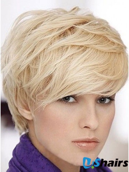 Short Straight Human Hair With Capless Short Length Boycuts