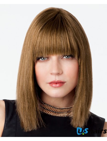 Remy Human Lace Front Brown Women Wigs UK