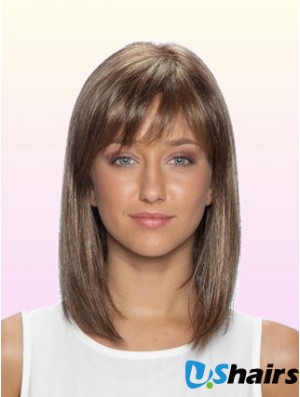 Glueless Human Hair Lace Front Wigs With Bangs UK