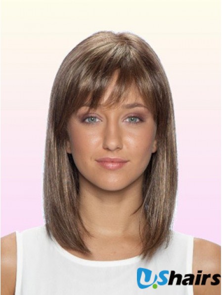 Glueless Human Hair Lace Front Wigs With Bangs UK