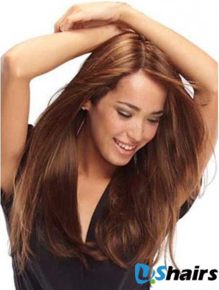 Human Hair Wigs Monofilament Cap Auburn Color 100% Hand Tied