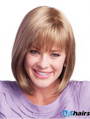 Chin Length Brown Sassy 11 inch Straight Bob Wigs