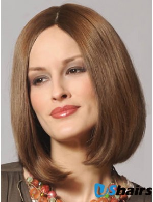 Lace Front Shoulder Length Straight Brown Sassy Bob Wigs