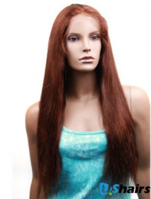 Yaki Straight Human Hair With Monofilament Yaki Style Long Length