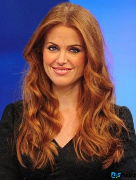 Long Wavy 100% Human Hair Full Lace Isla Fisher Wigs In UK