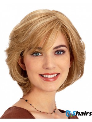 10 inch Blonde Chin Length Human Hair Wigs UK