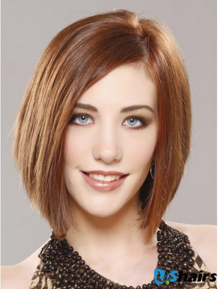 Lace Front Chin Length Straight Auburn No-Fuss Bob Wigs