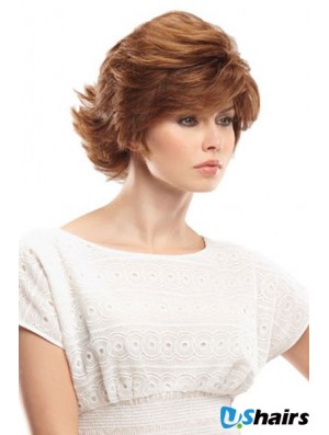 Bobs Short Auburn Wavy Soft Petite Wigs