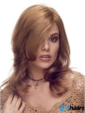 Convenient Brown Long Layered Wavy Lace Wigs