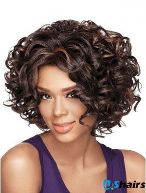 Wigs African American With Synthetic Capless Chin Length Curly Style