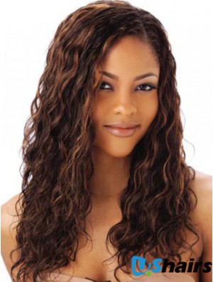 Human Hair Full Lace Wig Auburn Color Long Length Wavy Style