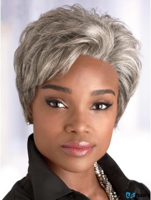 Synthetic Short Capless Elderly Lady Wigs