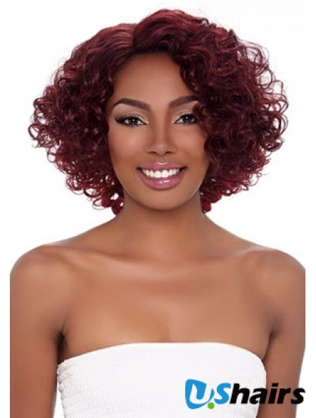 Curly Wigs For African American Women With Capless Curly Style Red Color