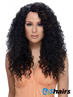 Long Black Kinky Layered Perfect African American Wigs