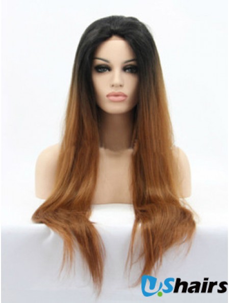 Natural 26 inch Long Straight Wigs For Black Women