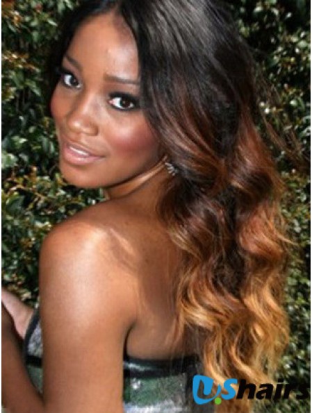 Long Wavy Without Bangs Lace Front 24 inch Incredible Black Women Wigs