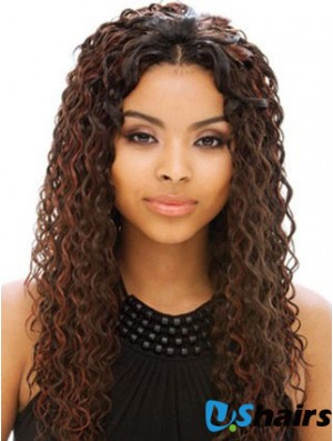 Long Auburn Without Bangs Curly Online Full Lace Wigs