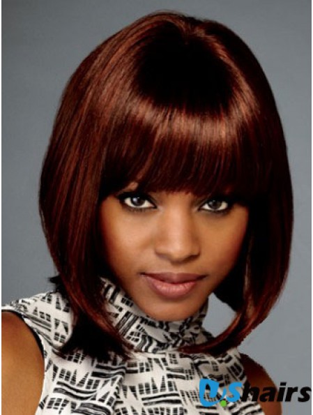 Lace Front Chin Length Straight Auburn Cheap Bob Wigs