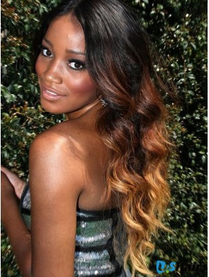 Full Lace Human Hair Wigs UK With Long Length Ombre/2 Color