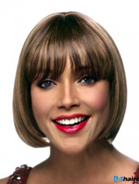 Short Blonde Straight Bobs Designed African American Wigs