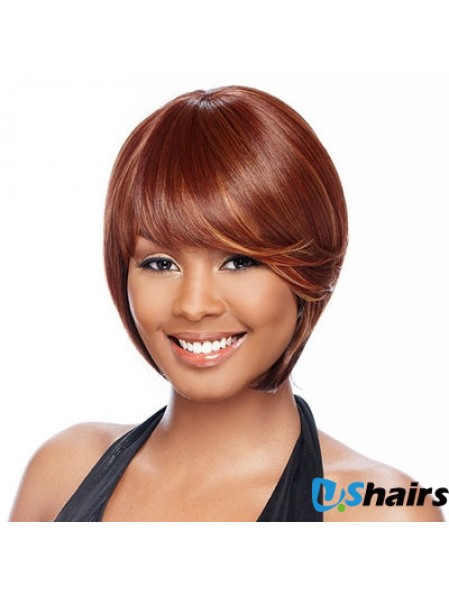 Short Auburn Straight Bobs Best African American Wigs