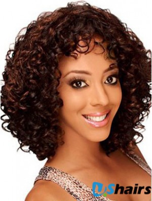 Sleek 12 inch Short Kinky Wigs For Black Women