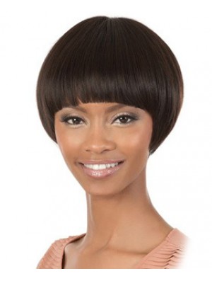 Short Brown Straight Bobs Cheapest African American Wigs