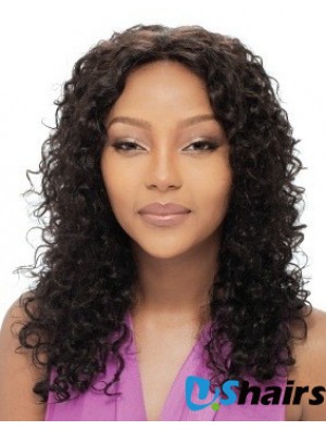 Long Black Curly Without Bangs Amazing African American Wigs