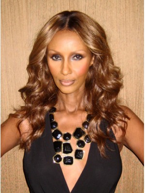 Long Wavy Lace Front Brown 18 inch Affordable Iman Wigs