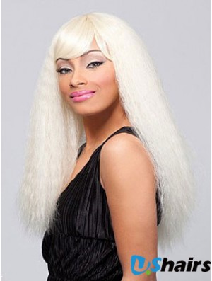 Long Blonde Straight With Bangs Top African American Wigs