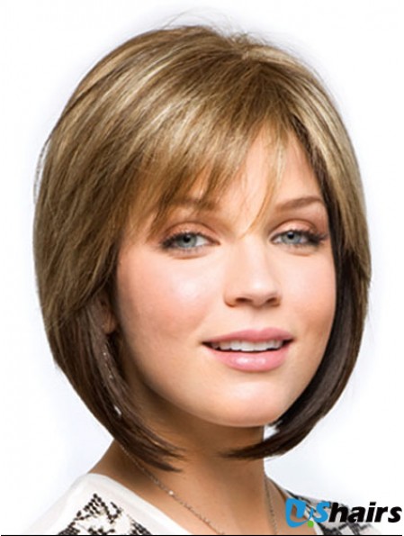 Straight Chin Length Synthetic Ladies Wigs UK