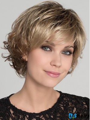 Blonde Wavy Synthetic Bob Wigs UK