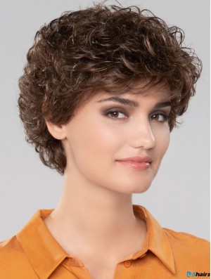 Curly Brown Short Gorgeous Classic Wigs