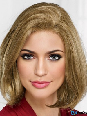 12 inch Chin Length Blonde Straight Modern Bob Wigs