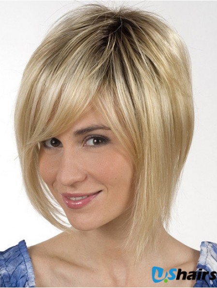 Chin Length Blonde Great 8 inch Straight Bob Wigs