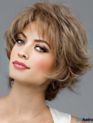 Cheap Synthetic Hair UK Layered Cut Short Length Wavy Style