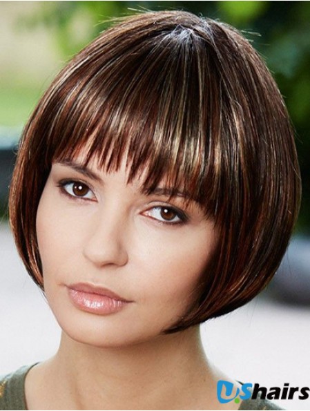 Best Synthetic Wigs For Women With Straight Hair Style Brown Color