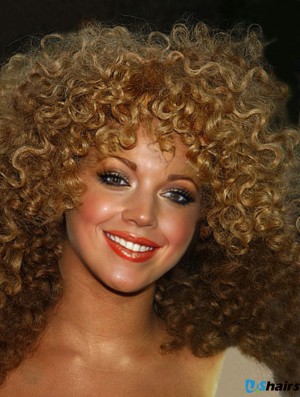 Shoulder Length Curly Classic Capless 11 inch Soft  Wigs