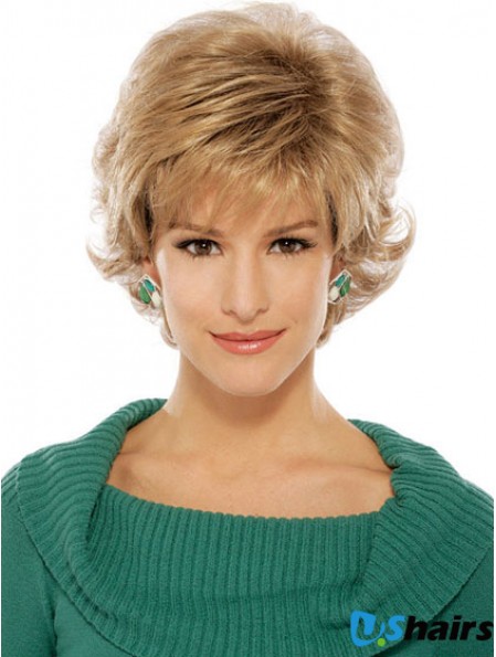 Wavy Blonde Suitable Short Classic Wigs